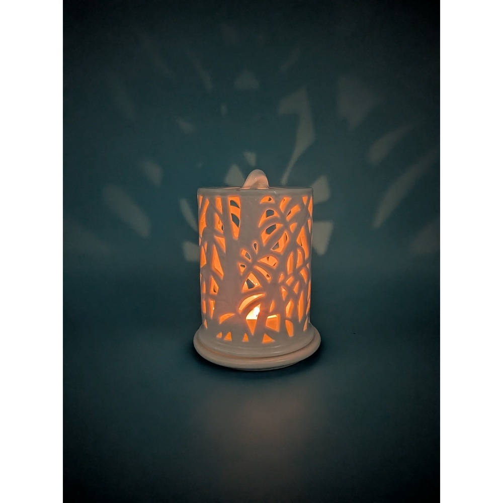 Vintage Ambiance by Cherison White Ceramic Fairy Lamp Nancy Becker